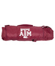Texas A&M Aggies maroon all weather blanket with large Texas A&M logo and foldable carry case design