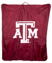 Texas A&M Aggies maroon all weather blanket with large Texas A&M logo and foldable carry case design