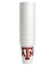 Texas A&M Aggies styrofoam cups with It’s Game Day in Aggieland text on one side and large Texas A&M logo on the other
