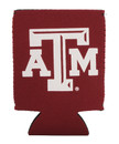 Texas A&M Aggies maroon koozie with Broke Aggie Parent text on one side and Texas A&M logo on the other