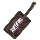 Texas A&M leather luggage tag with embossed ATM logo and adjustable strap