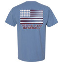 Aggie Baseball USA Flag Short Sleeve - Anchor Slate Aggie Baseball USA Flag Short Sleeve - Anchor Slate