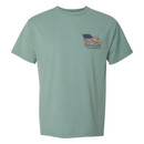 Iwo Jima 2 Flags Short Sleeve - Cypress Green