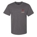 Left chest design with a maroon ATM logo over the words AGGIE UNCLE in off-white ink.