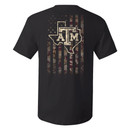 Lonestar Camo Flag  Short Sleeve - Black