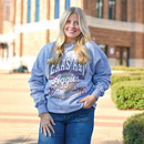 Texas A&M Aggies gray crewneck sweatshirt with vintage baseball graphic and 1876 design