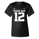 Youth Football Jersey Active Short Sleeve - All Black