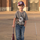 Youth Baseball Man Short Sleeve - Gray