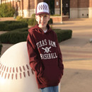 Youth Baseball Arch Hoodie - Maroon