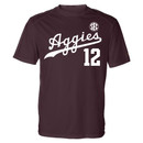 Aggies Script Active Short Sleeve - Maroon Aggies Script Active Short Sleeve - Maroon