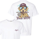 Fishing Aggies Dog Short Sleeve - White Fishing Aggies Dog Short Sleeve - White