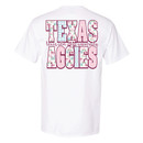 Gingham Floral Aggies Short Sleeve - White