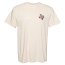 Natural Texas A&M Basketball T-shirt with maroon small logo on front. Natural Texas A&M Basketball T-shirt with maroon small logo on front.