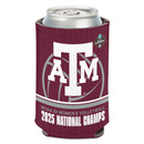 Texas A&M Aggies 2025 NCAA Women’s Volleyball National Champions can cooler featuring championship graphic and Texas A&M logo in maroon