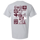 Texas A&M Baseball Collage Short Sleeve - Silver