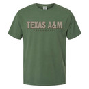 Texas A&M Logo Camo Fill Short Sleeve - Moss