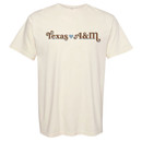 Texas A&M Polka Dot Heart Short Sleeve - Ivory