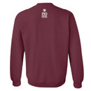 Maroon Texas A&M crewneck sweatshirt featuring a front Maroon Out graphic and a back "150 Years Here For Good" design celebrating Texas A&M's 150th anniversary.