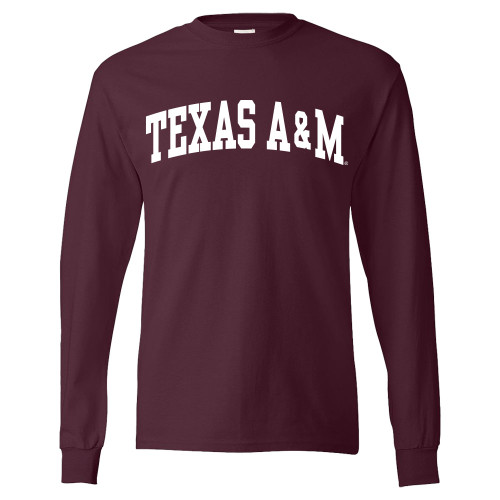 Texas A&M Aggie Baseball Bat & Ball USA Flag Short Sleeve T-Shirt