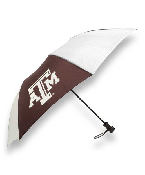 Texas A&M Aggies 42" Maroon and White Compact Automatic Umbrella