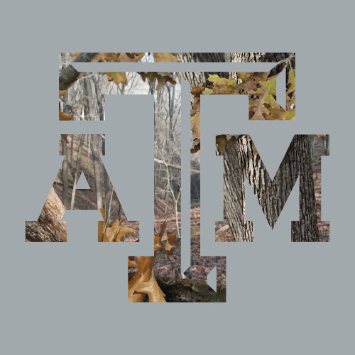 Texas A&M Aggies ATM logo decal with camouflage pattern fill
