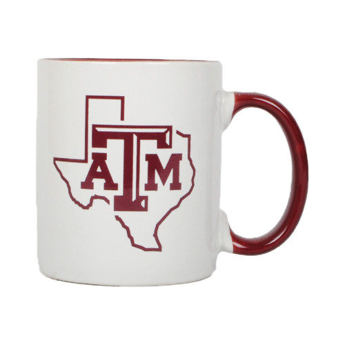 Texas A&M Aggies Lonestar Maroon and White Mug