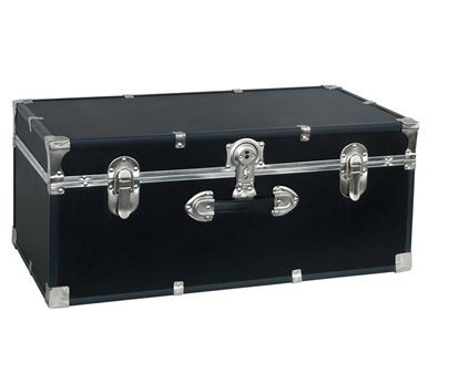 corps of cadets footlocker trunk in black