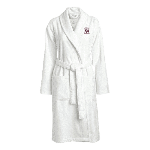 Texas A&M Aggies Corps of Cadets white robe with embroidered Corps logo on chest
