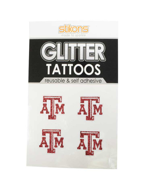 Texas A&M Glitter Tattoos