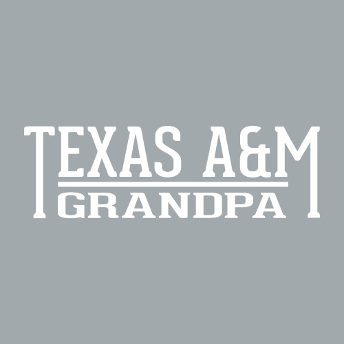 Texas A&M Aggies Grandpa decal with bold white text in clean classic design