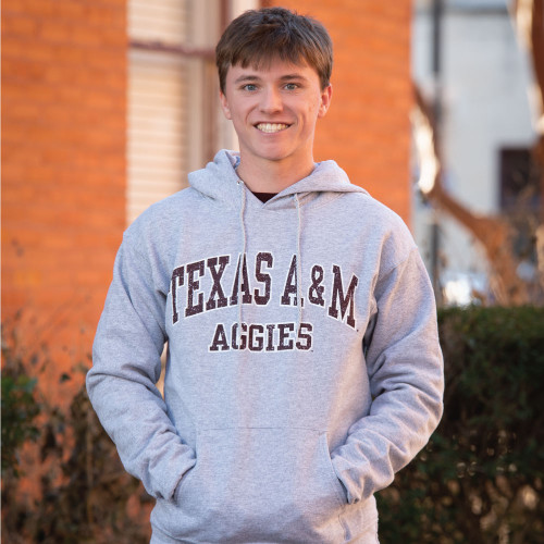 Texas A&M Arch Hoodie - Grey