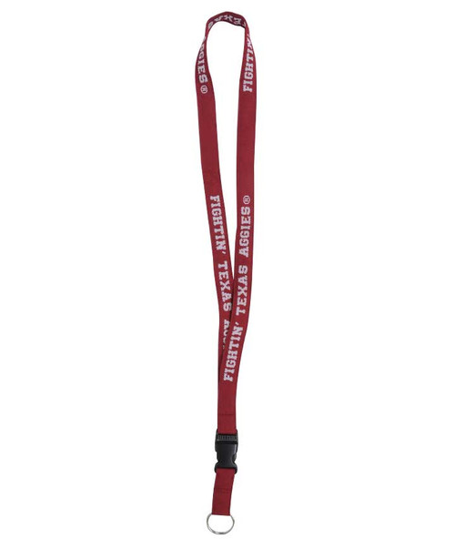 Texas A&M 3/4" Woven Lanyard w/ Buckle - Maroon