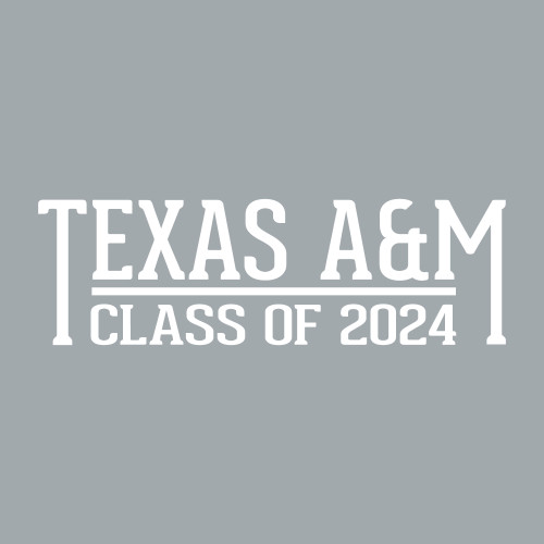 Texas A&M Aggies 8 x 2.5 Class of 2024 Decal | White