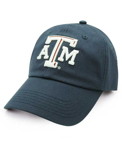 Texas A&M Aggies blue hat with raised Texas A&M logo on front in clean classic design