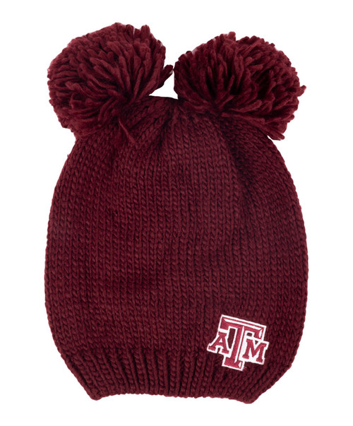 Texas A&M Aggies Double Pom Knit Maroon Hat