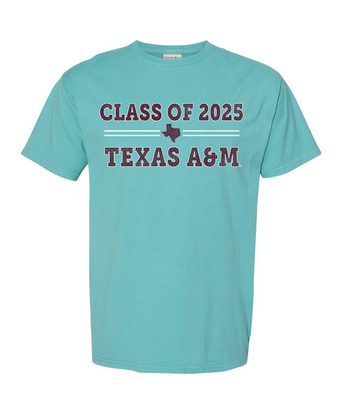 Texas A&M Aggies Class Of 2025 Bar Design Short Sleeve T-Shirt | Spanish Moss
