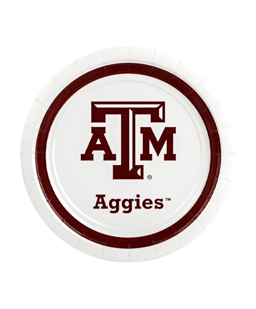 Texas A&M Aggies 12 Count 7" Plate