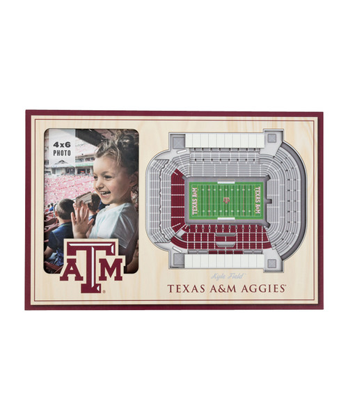 3D Kyle Field Stadium Picture Frame - Multi