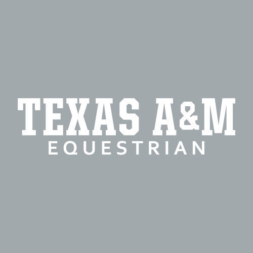 Texas A&M Aggies 8.5 x 2.25 Equestrian Decal | White