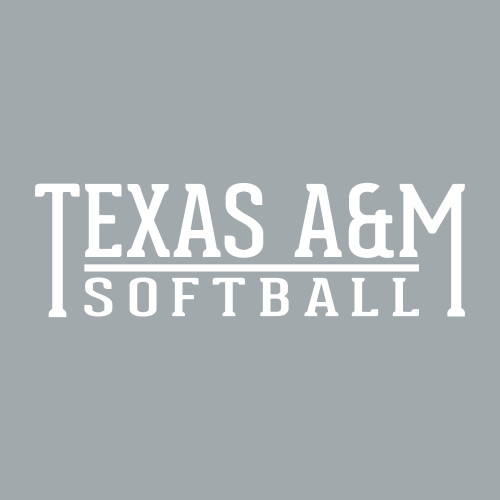 Texas A&M Aggies 8.5 x 2.75 Softball Decal | White