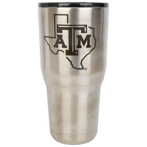 Texas A&M Lonestar Yeti White and Silver Rambler Bottle Chug 18 oz