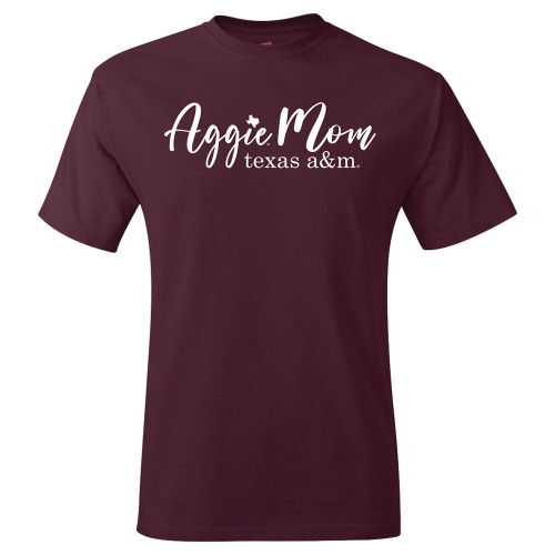 Texas A&M Aggies Script Aggie Mom Maroon T-Shirt