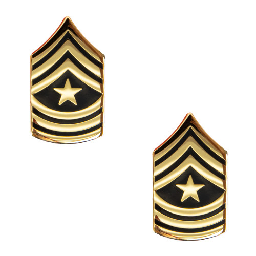 Texas A&M Corps of Cadets Army Sergeant Major Chevron Rank Gold/Black