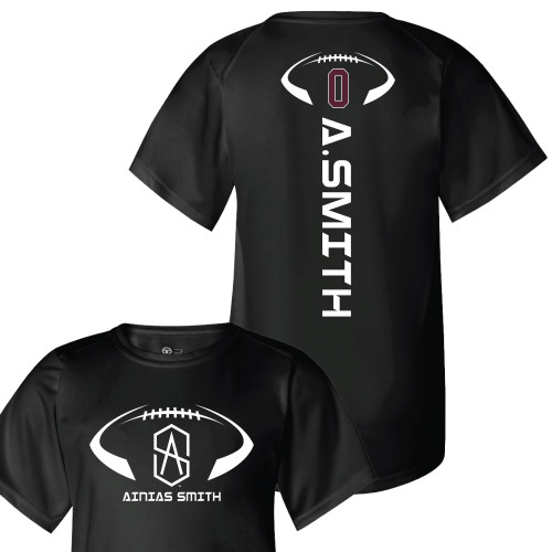Youth Ainias Smith Logo Active Short Sleeve Black T-Shirt