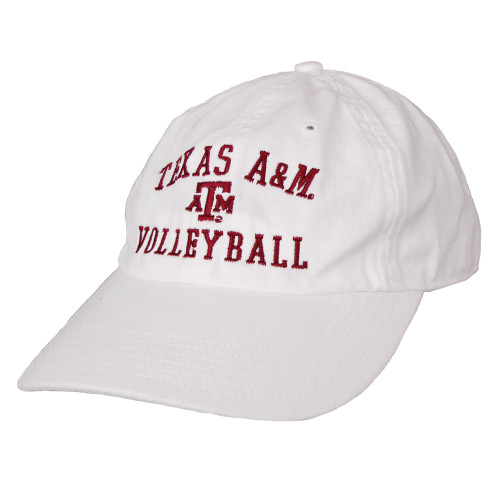 Stylishly embody the Aggie spirit through this white volleyball hat. Stylishly embody the Aggie spirit through this white volleyball hat.