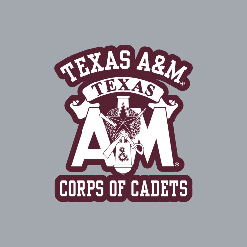 Texas A&M 3" Corps Of Decal | White