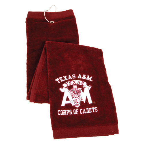 Texas A&M Corps Of Cadets Golf Towel | Maroon