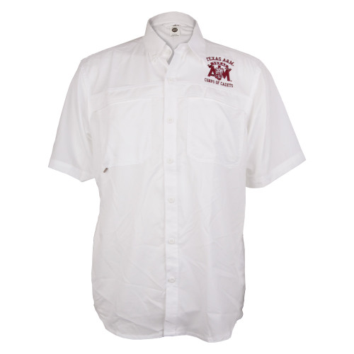 Corps Of Cadets Maroon Fishing Shirt - The Warehouse at C.C. Creations