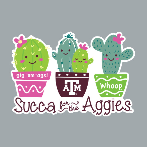 Texas A&M 3.5" Succa For The Ags Sticker