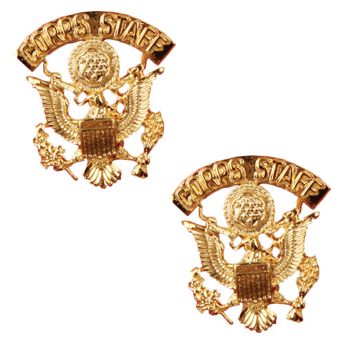Texas A&M Corps of Cadets Corps Staff Buckle Stack featuring a polished gold-tone design with detailed Corps-inspired elements. Traditional belt accessory for cadet uniforms and memorabilia collections.